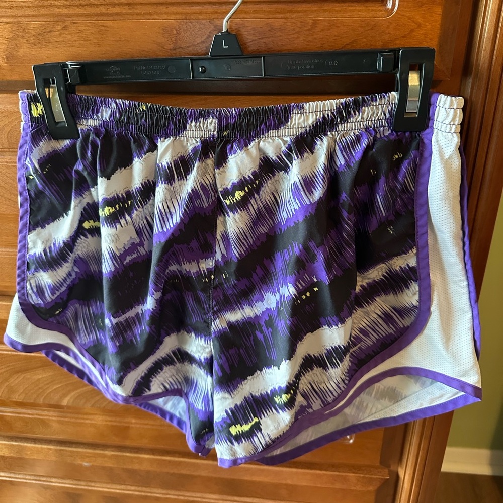 Nike Tempo Athletic Shorts - Purple and Green